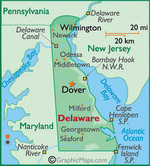 Map of Delaware