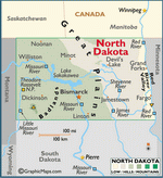 Map of North Dakota