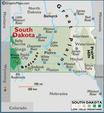 Map of South Dakota