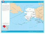 Map of counties of Alaska