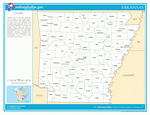 Map of counties of Arkansas
