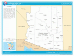 Map of counties of Arizona