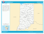 Map of counties of Indiana
