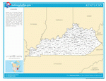 Map of counties of Kentucky