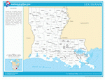 Map of counties of Louisiana