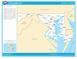 Map of counties of Maryland