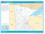 Map of counties of Minnesota