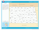Map of counties of North Dakota