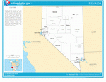 Map of counties of Nevada