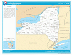 Map of counties of New York