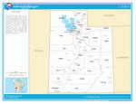 Map of counties of Utah