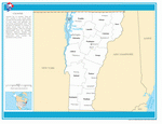 Map of counties of Vermont