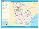 Map of roads of Georgia