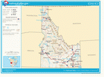 Map of roads of Idaho