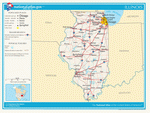 Map of roads of Illinois