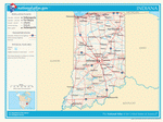Map of roads of Indiana