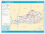 Map of roads of Kentucky
