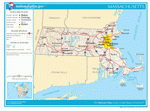 Map of roads of Massachusetts