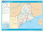 Map of roads of Maine