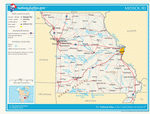 Map of roads of Missouri