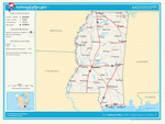 Map of roads of Mississippi