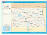 Map of roads of North Dakota