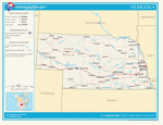 Map of roads of Nebraska