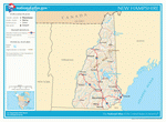 Map of roads of New Hampshire