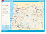 Map of roads of Oregon
