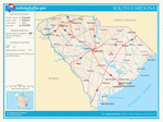 Map of roads of South Carolina