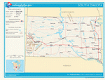 Map of roads of South Dakota