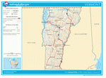 Map of roads of Vermont