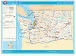 Map of roads of Washington