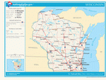 Map of roads of Wisconsin