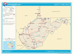 Map of roads of West Virginia