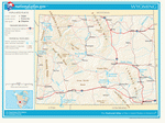 Map of roads of Wyoming