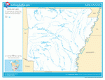 Map of rivers and lakes of Arkansas
