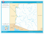 Map of rivers and lakes of Arizona