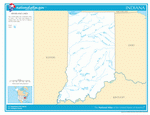 Map of rivers and lakes of Indiana