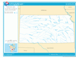 Map of rivers and lakes of Kansas