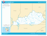 Map of rivers and lakes of Kentucky