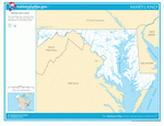 Map of rivers and lakes of Maryland