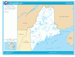 Map of rivers and lakes of Maine