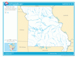 Map of rivers and lakes of Missouri