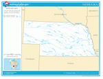 Map of rivers and lakes of Nebraska