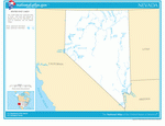 Map of rivers and lakes of Nevada