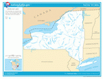 Map of rivers and lakes of New York