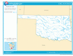 Map of rivers and lakes of Oklahoma