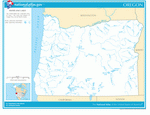 Map of rivers and lakes of Oregon