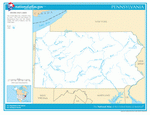 Map of rivers and lakes of Pennsylvania